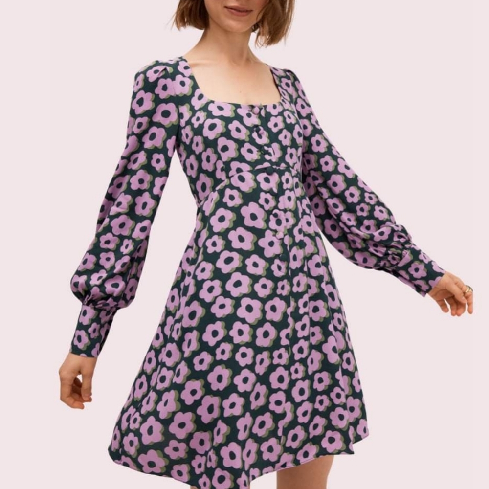 NWT Kate Spade Flair Flora Fluid Dress Sz 4